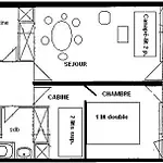 Le France - 2 Pieces + 6 Pers - Le France - 830fr - Plagne Centre Mae-1474 La Plagne