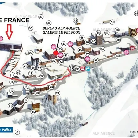 Apartmán Le France - 2 Pieces + 6 Pers - Le France - 830fr - Plagne Centre Mae-1474 *